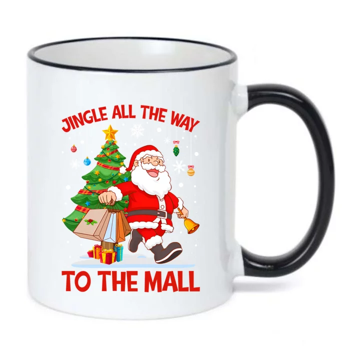 Jingle All The Way To The Mall Christmas Shopping Funny Funny Gift Black Color Changing Mug