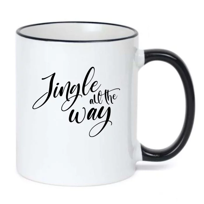 Jingle All The Way Trendy Christmas Saying Xmas Gift Black Color Changing Mug