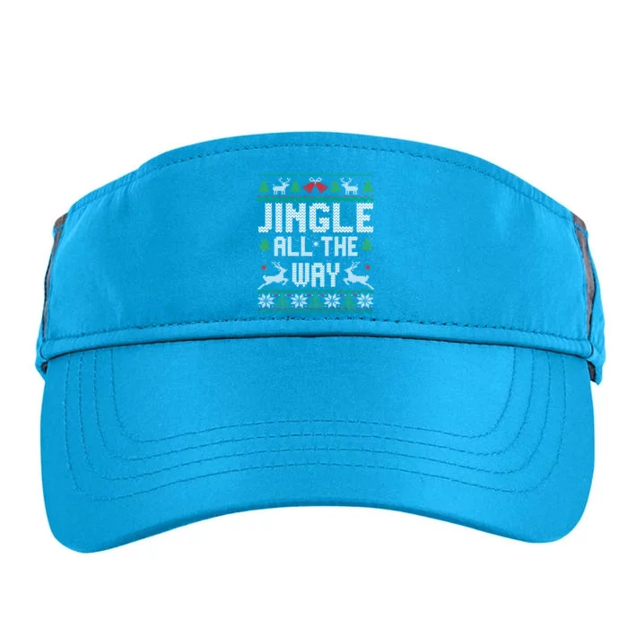 Jingle All The Way Ugly Christmas Sweaters Gift Adult Drive Performance Visor