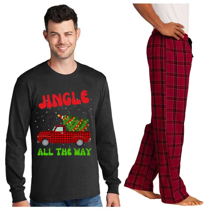 Jingle All The Way Xmas Gift Long Sleeve Pajama Set