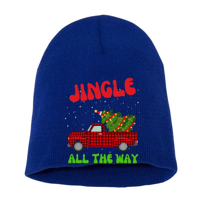 Jingle All The Way Xmas Gift Short Acrylic Beanie