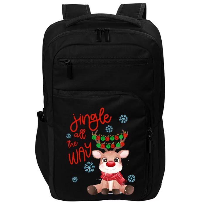 Jingle All The Way Funny Reindeer Gift Impact Tech Backpack