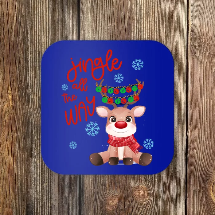 Jingle All The Way Funny Reindeer Gift Coaster