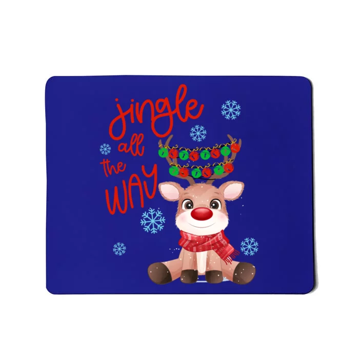 Jingle All The Way Funny Reindeer Gift Mousepad