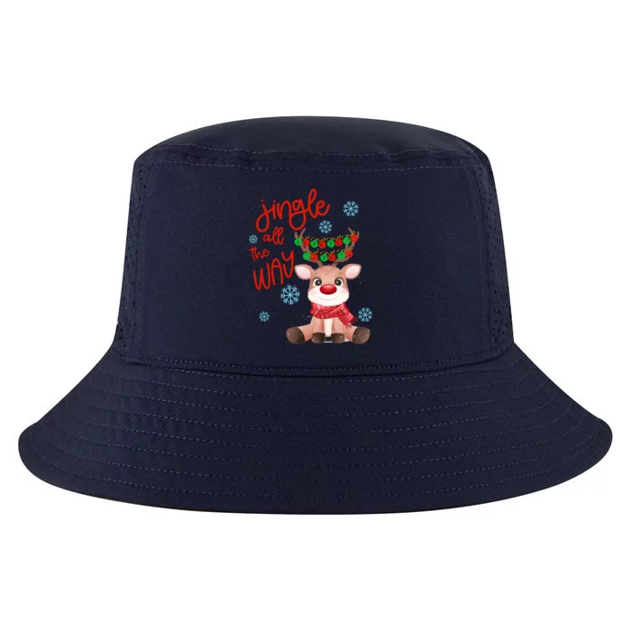 Jingle All The Way Funny Reindeer Gift Cool Comfort Performance Bucket Hat