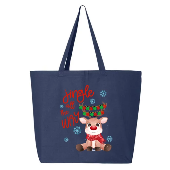 Jingle All The Way Funny Reindeer Gift 25L Jumbo Tote