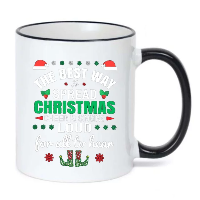 Jingle All The Way: Spreading Christmas Cheer Through Song Gift Black Color Changing Mug