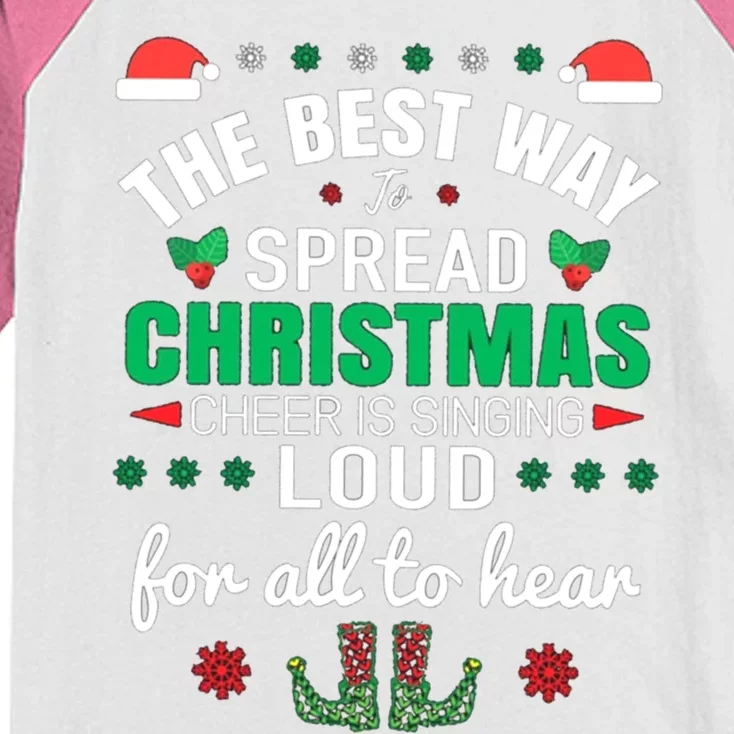 Jingle All The Way: Spreading Christmas Cheer Through Song Gift Kids Colorblock Raglan Jersey