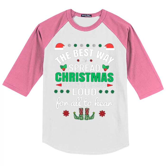 Jingle All The Way: Spreading Christmas Cheer Through Song Gift Kids Colorblock Raglan Jersey