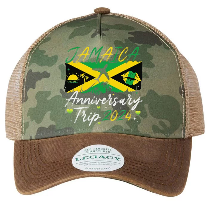 Jamaica Anniversary Trip 2024 Couple Summer Vacation Trip Legacy Tie Dye Trucker Hat