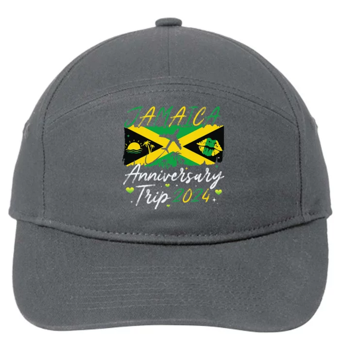 Jamaica Anniversary Trip 2024 Couple Summer Vacation Trip 7-Panel Snapback Hat