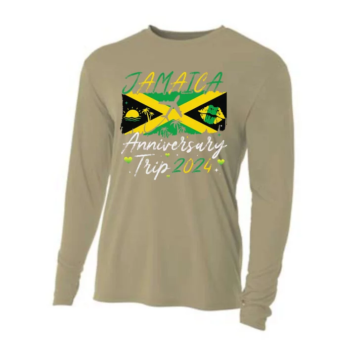 Jamaica Anniversary Trip 2024 Couple Summer Vacation Trip Cooling Performance Long Sleeve Crew