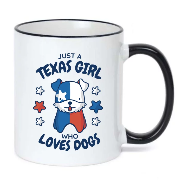 Just A Texas Girl Who Loves Dogs Black Color Changing Mug