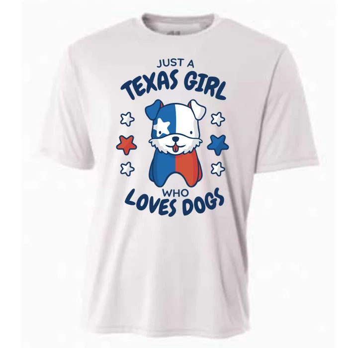 Just A Texas Girl Who Loves Dogs Cooling Performance Crew T-Shirt