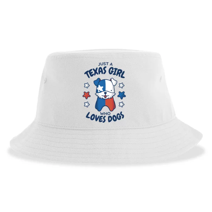 Just A Texas Girl Who Loves Dogs Sustainable Bucket Hat