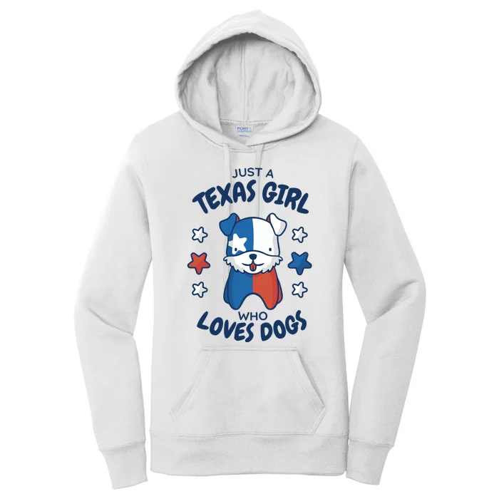 Just A Texas Girl Who Loves Dogs Women's Pullover Hoodie