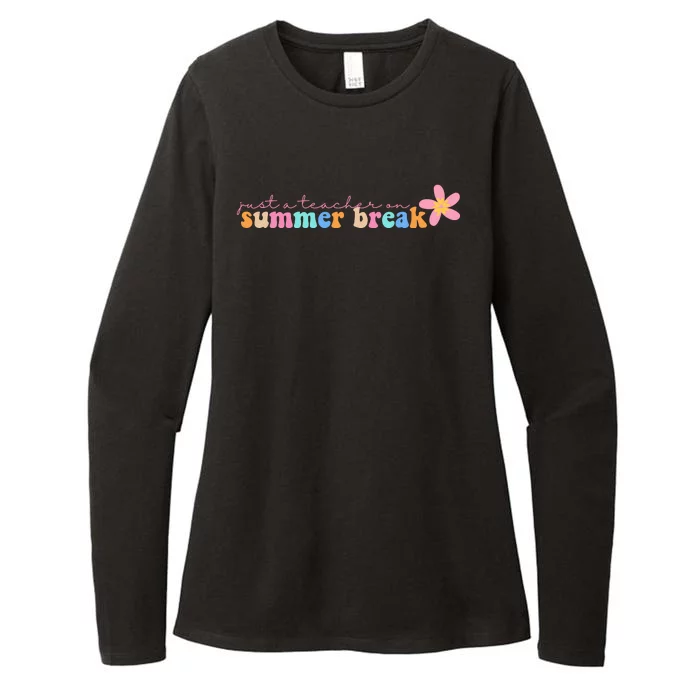 Just A Teacher On Summer Break Flower Womens CVC Long Sleeve Shirt