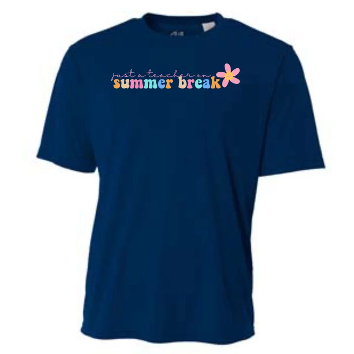 Just A Teacher On Summer Break Flower Cooling Performance Crew T-Shirt