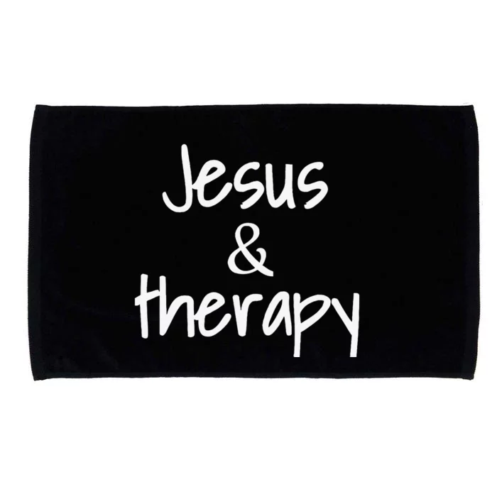 Jesus And Therapy Christian Humor For Christian Counselors Microfiber Hand Towel