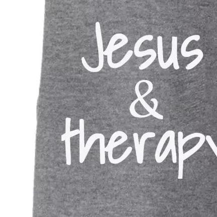 Jesus And Therapy Christian Humor For Christian Counselors Doggie 3-End Fleece Hoodie