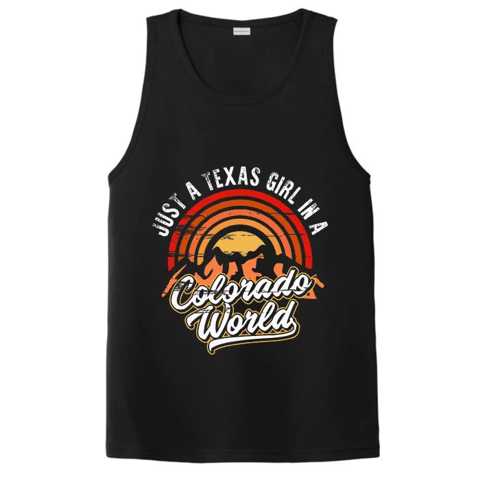 Just A Texas Girl In A Colorado World Proud Texans Performance Tank