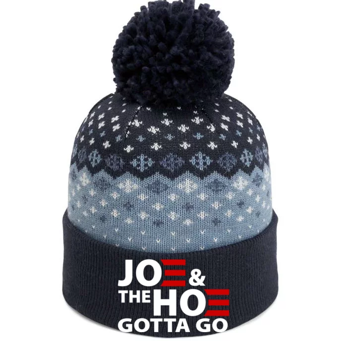 Joe And The Ho Gotta Gotta Go Funny Anti Biden Harris The Baniff Cuffed Pom Beanie