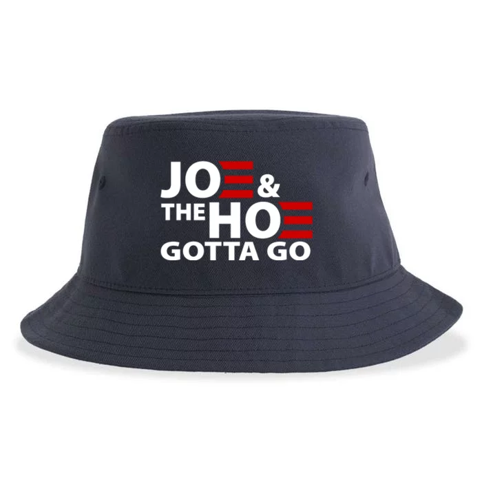 Joe And The Ho Gotta Gotta Go Funny Anti Biden Harris Sustainable Bucket Hat