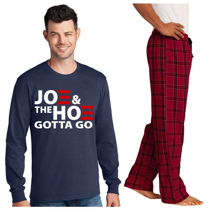 Joe And The Ho Gotta Gotta Go Funny Anti Biden Harris Long Sleeve Pajama Set