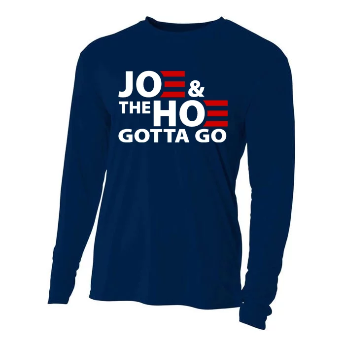 Joe And The Ho Gotta Gotta Go Funny Anti Biden Harris Cooling Performance Long Sleeve Crew