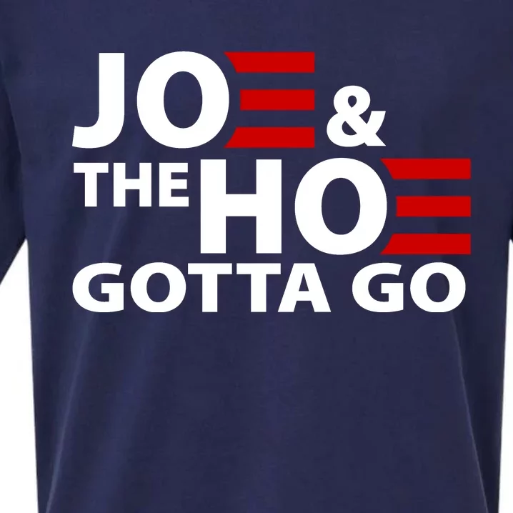 Joe And The Ho Gotta Gotta Go Funny Anti Biden Harris Sueded Cloud Jersey T-Shirt