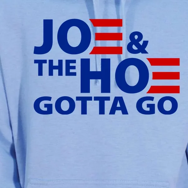 Joe And The Ho Gotta Gotta Go Funny Anti Biden Harris Unisex Surf Hoodie