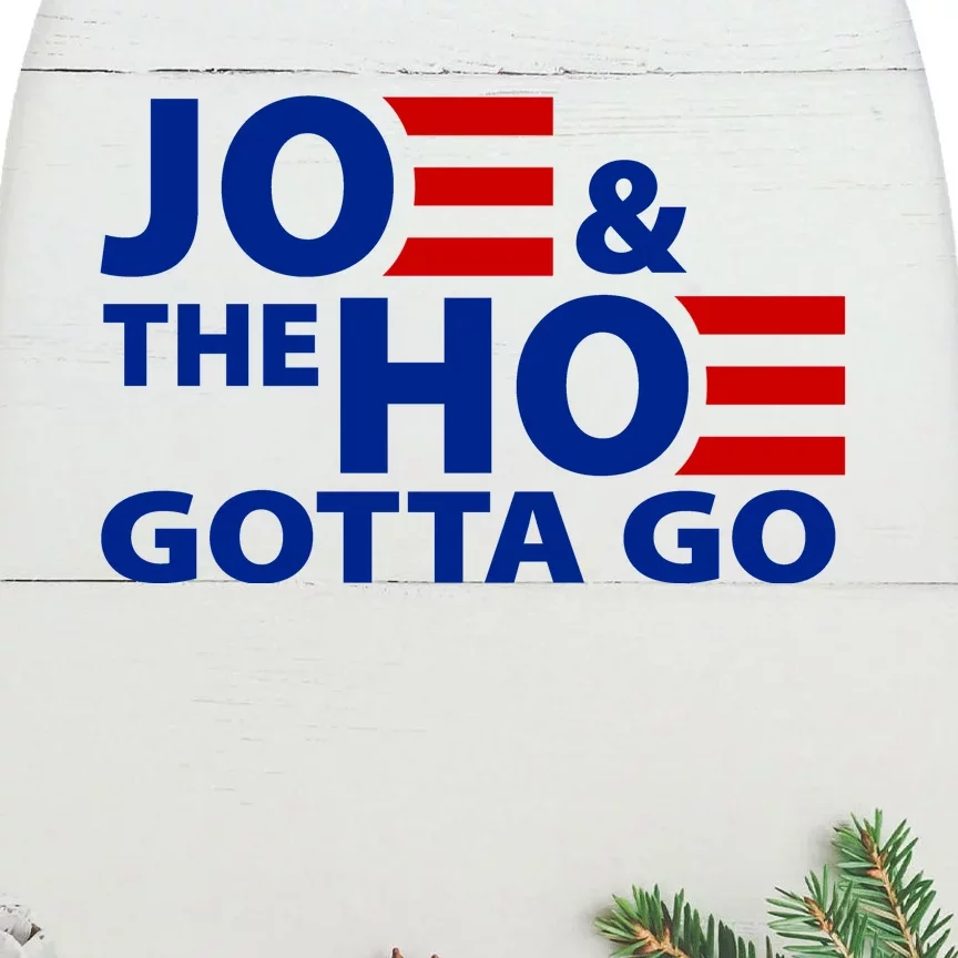 Joe And The Ho Gotta Gotta Go Funny Anti Biden Harris Bell Ornament