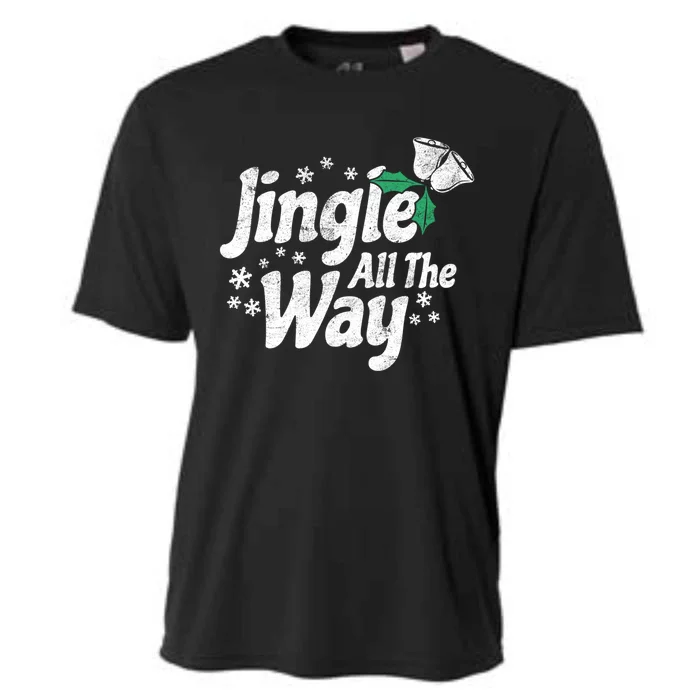 Jingle All The Way Bells Christmas Gift Cooling Performance Crew T-Shirt