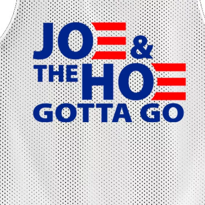 Joe And The Ho Gotta Gotta Go Funny Anti Biden Harris Mesh Reversible Basketball Jersey Tank