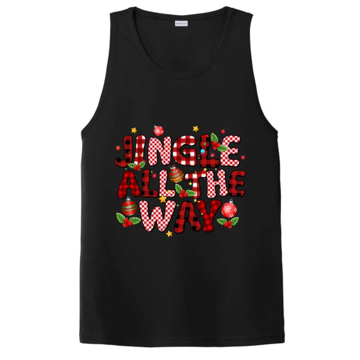 Jingle All The Way Christmas Lights Funny Gift Performance Tank