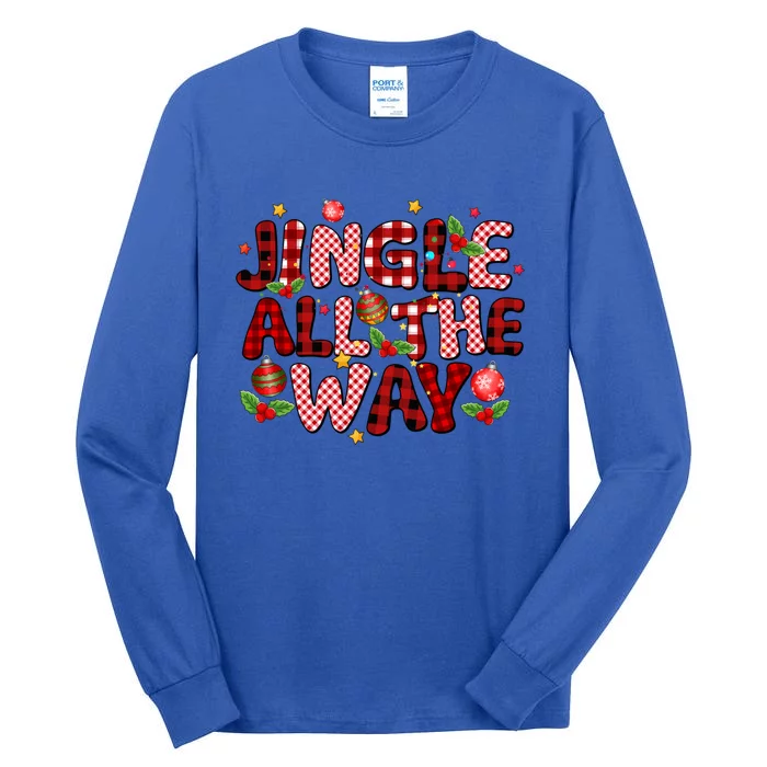 Jingle All The Way Christmas Lights Funny Gift Tall Long Sleeve T-Shirt