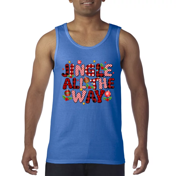 Jingle All The Way Christmas Lights Funny Gift Tank Top