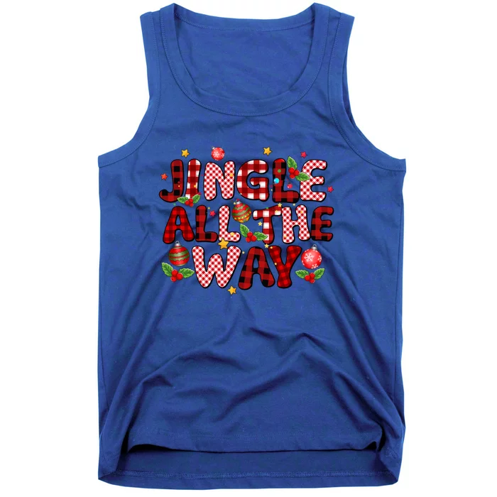 Jingle All The Way Christmas Lights Funny Gift Tank Top