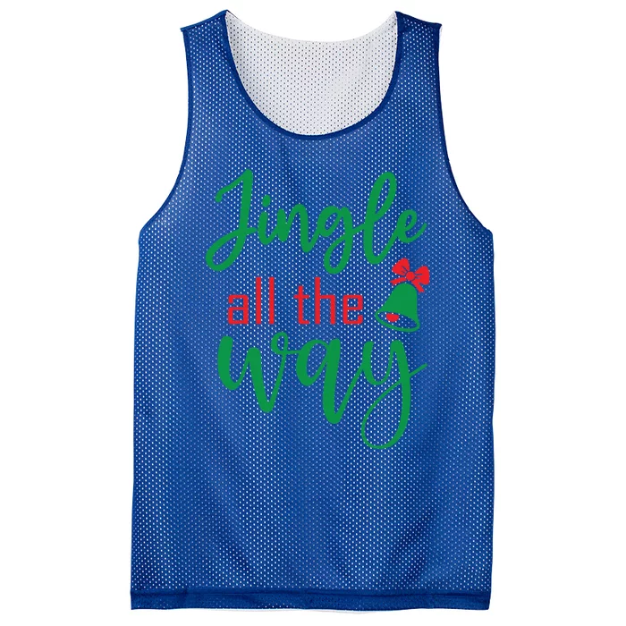 Jingle All The Way Christmas Ugly Funny Xmas Gift Mesh Reversible Basketball Jersey Tank