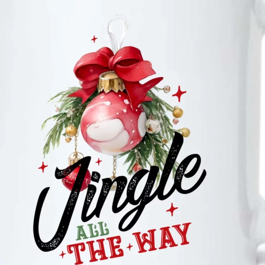 Jingle All The Way Festive Holiday Design Funny Gift Black Color Changing Mug