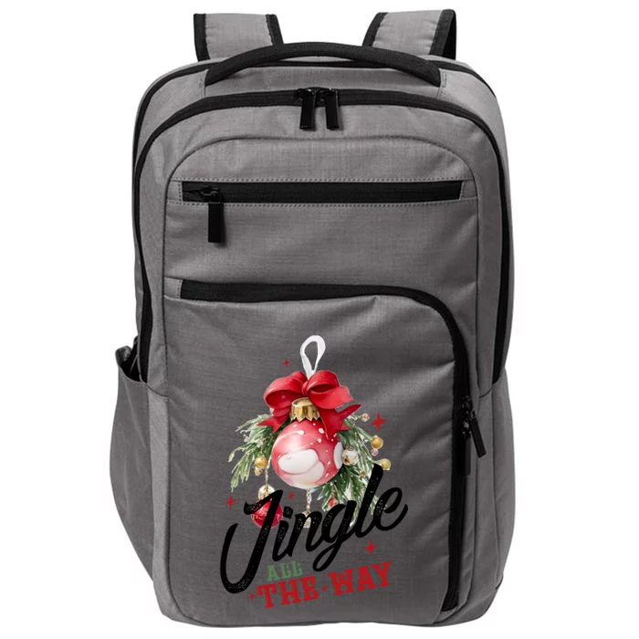 Jingle All The Way Festive Holiday Design Funny Gift Impact Tech Backpack