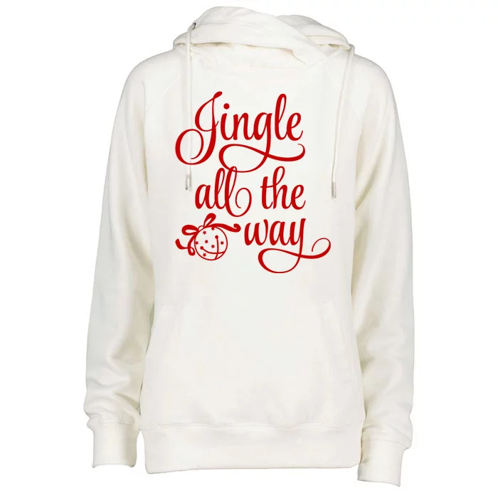 Jingle All The Way Womens Funnel Neck Pullover Hood