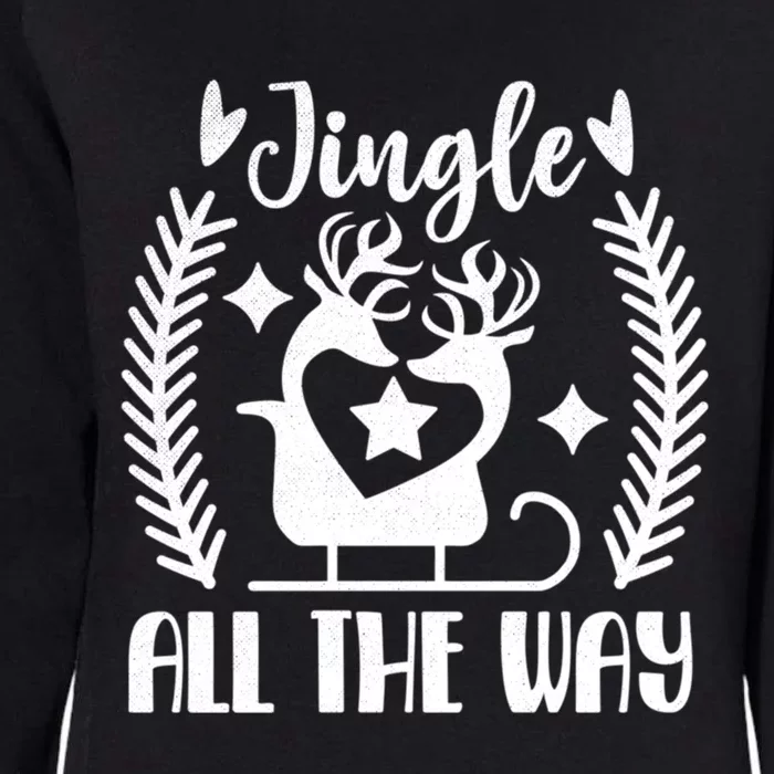 Jingle All The Way Funny Holiday Christmas Cute Gift Womens California Wash Sweatshirt