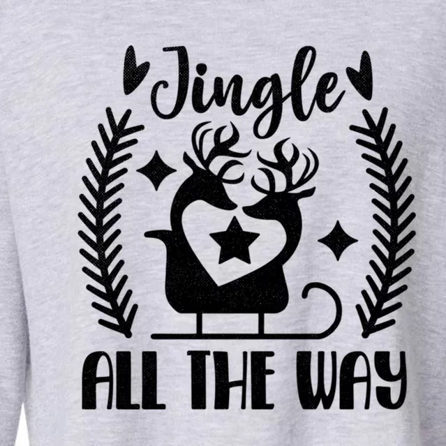 Jingle All The Way Funny Holiday Christmas Cute Gift Cropped Pullover Crew