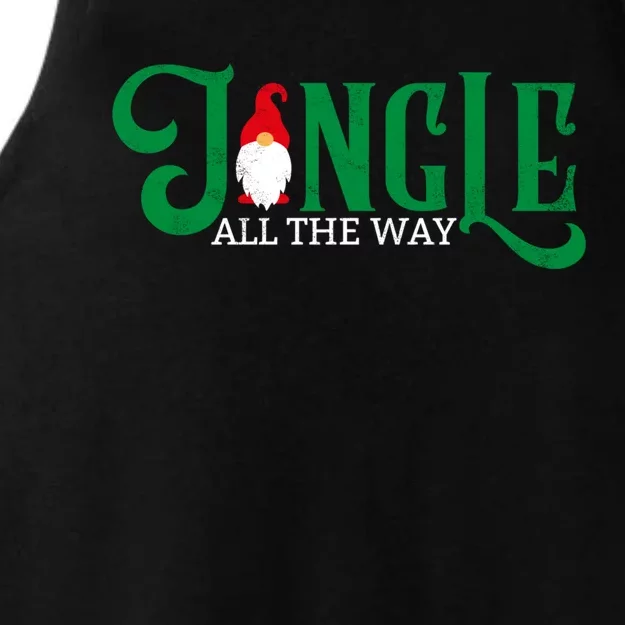 Jingle All The Way Gnome Christmas Funny Xmas Matching Party Cute Gift Ladies Tri-Blend Wicking Tank