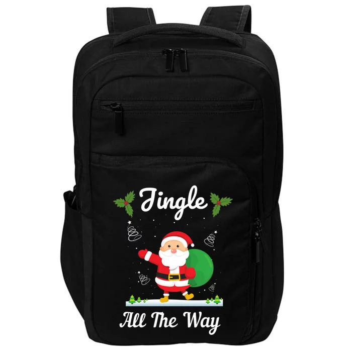 Jingle All The Way Holiday Santa Claus Father Christmas Gift Impact Tech Backpack