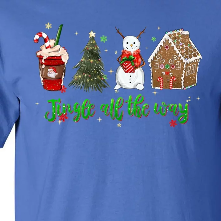 Jingle All The Way Hot Cocoa Xmas Tree Snow Gingerbread Great Gift Tall T-Shirt