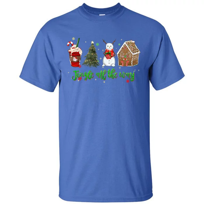 Jingle All The Way Hot Cocoa Xmas Tree Snow Gingerbread Great Gift Tall T-Shirt