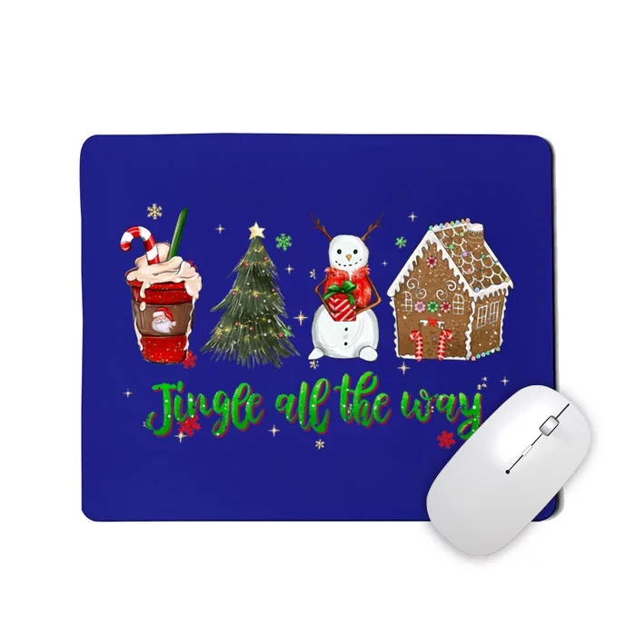 Jingle All The Way Hot Cocoa Xmas Tree Snow Gingerbread Great Gift Mousepad