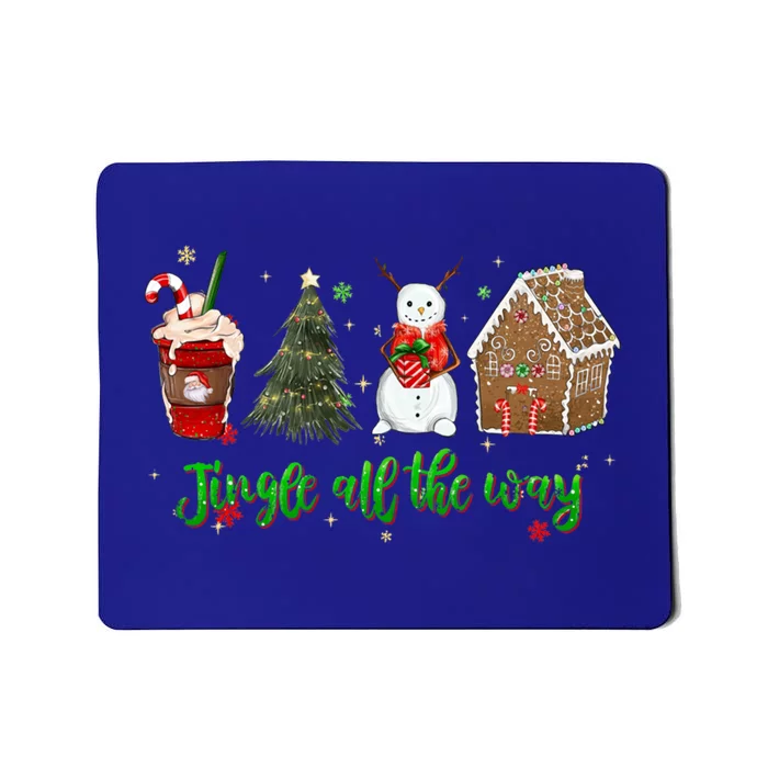 Jingle All The Way Hot Cocoa Xmas Tree Snow Gingerbread Great Gift Mousepad